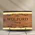 Swirling Flower Premium Rustic Full-Top Bark Live Edge Walnut Cutting Board Display