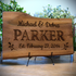 Wedding Branches Design Personalized Smooth Sanded and Polished Live Edge Walnut Cutting Board