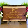 Gold Lacquered Custom Walnut Cutting Board - Personalized Engraved Anniversary Gift