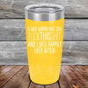 A Wise Woman Once Said "FUCKTHISSHIT" and Lived Happily Ever After - Powder Coated Etched Tumbler