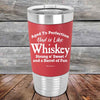 Aged to Perfection Dad is Like Whiskey Strong N Smooth and a Barrel of Fun - Premium Silicone Wrapped Engraved Tumbler