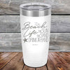 BEACH LIFE The Sun The Sand Drink in my Hand - Powder Coated Etched Tumbler