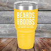 Beards and Boobs The Bigger They Are The Longer You Stare - Powder Coated Etched Tumbler