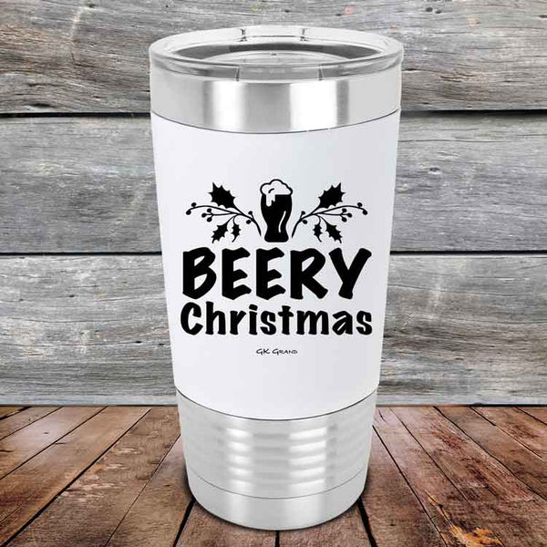 Beery Christmas- 20 oz Premium Silicone Wrapped Engraved Tumbler