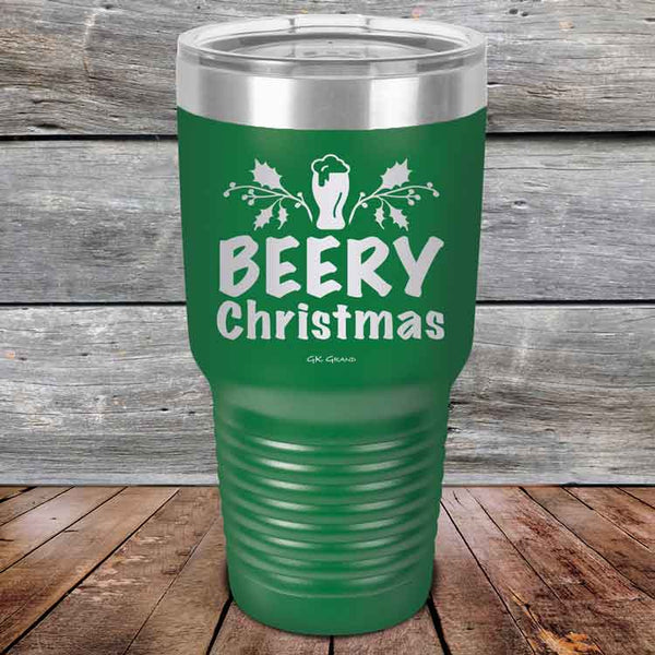 Beery Christmas- 20 oz & 30 oz Powder Coated Etched Tumbler