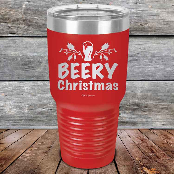 Beery Christmas- 20 oz & 30 oz Powder Coated Etched Tumbler