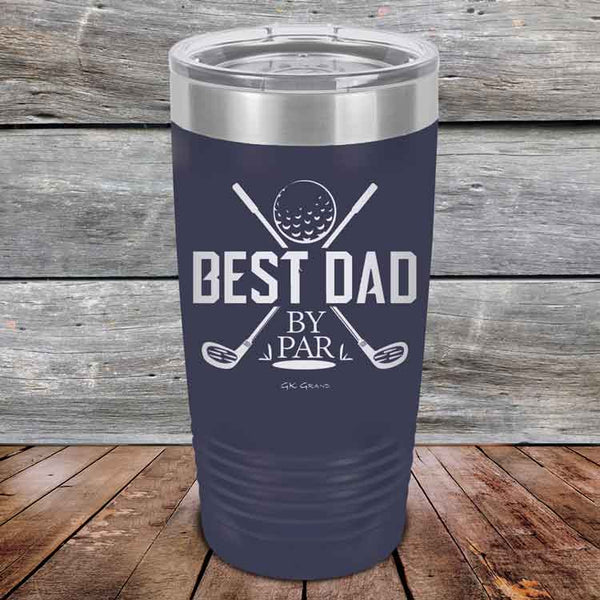 Best Dad by Par - Powder Coated Etched Tumbler