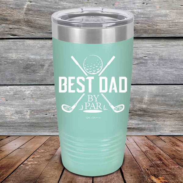 Best Dad by Par - Powder Coated Etched Tumbler