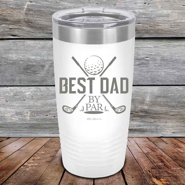 Best Dad by Par - Powder Coated Etched Tumbler