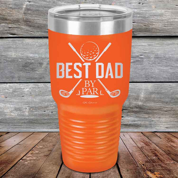 Best Dad by Par - Powder Coated Etched Tumbler