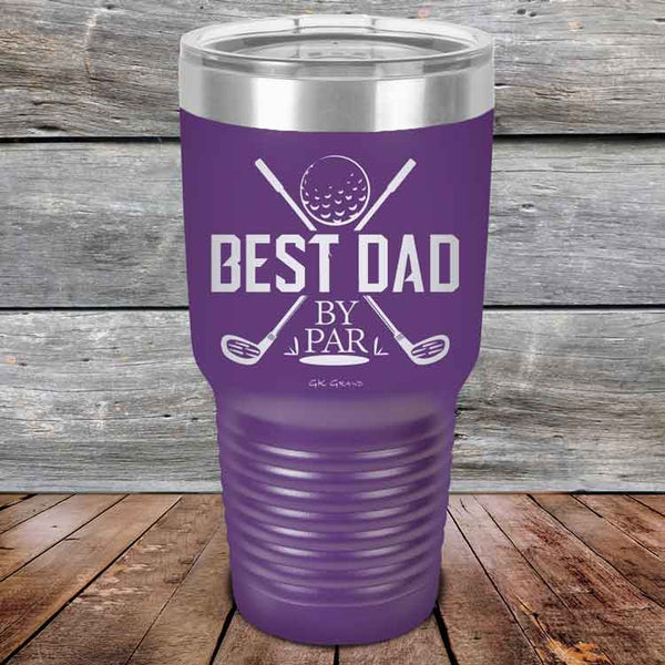 Best Dad by Par - Powder Coated Etched Tumbler