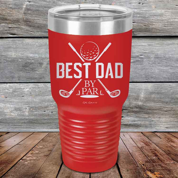 Best Dad by Par - Powder Coated Etched Tumbler