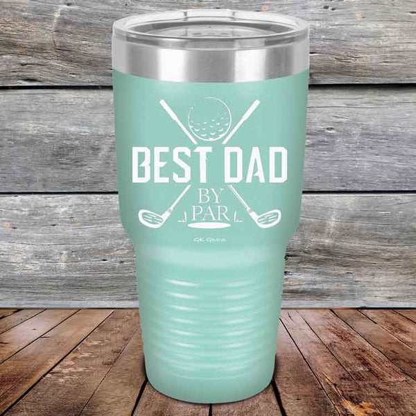 Best Dad by Par - Powder Coated Etched Tumbler