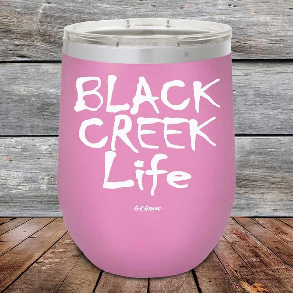 Black Creek Life - Powder Coated Etched Tumbler - GK GRAND GIFTS