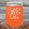 Black Creek Life - Powder Coated Etched Tumbler - GK GRAND GIFTS