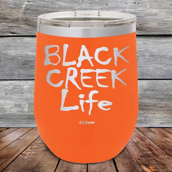 Black Creek Life - Powder Coated Etched Tumbler - GK GRAND GIFTS