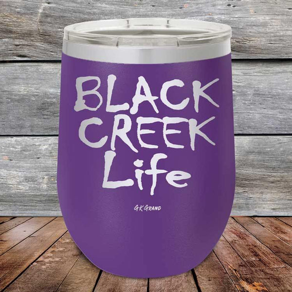 Black Creek Life - Powder Coated Etched Tumbler - GK GRAND GIFTS