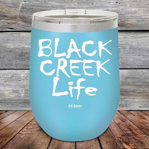 Black Creek Life - Powder Coated Etched Tumbler - GK GRAND GIFTS