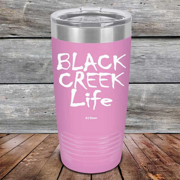 Black Creek Life - Powder Coated Etched Tumbler - GK GRAND GIFTS