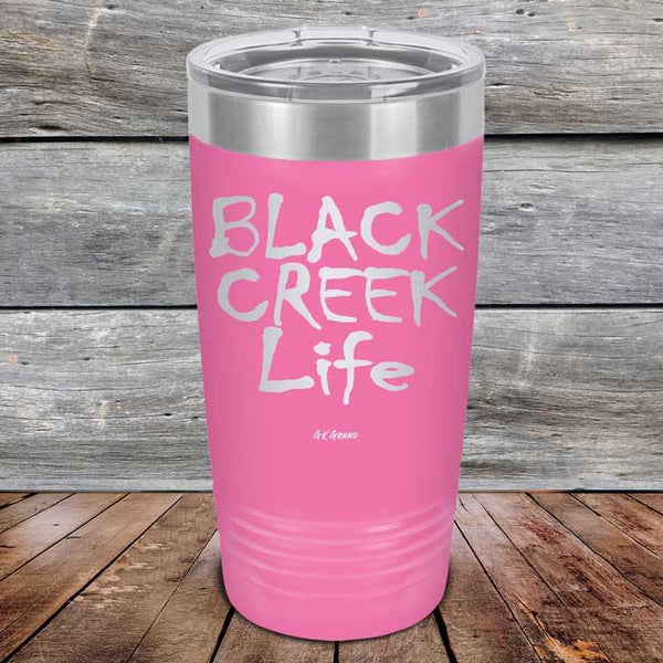 Black Creek Life - Powder Coated Etched Tumbler - GK GRAND GIFTS