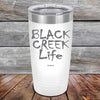 Black Creek Life - Powder Coated Etched Tumbler - GK GRAND GIFTS