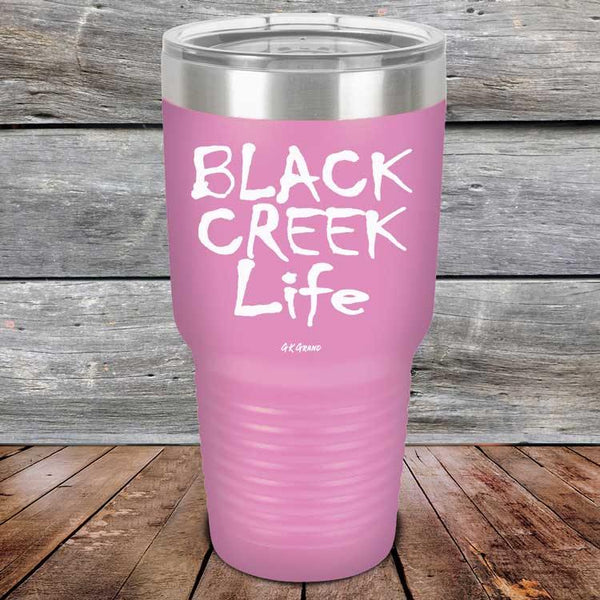 Black Creek Life - Powder Coated Etched Tumbler - GK GRAND GIFTS