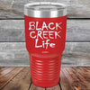 Black Creek Life - Powder Coated Etched Tumbler - GK GRAND GIFTS