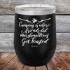 Camping where friends & marshmallows Get Toasted - Powder Coated Etched Tumbler