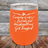 Camping where friends & marshmallows Get Toasted - Powder Coated Etched Tumbler