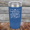 Camping where friends & marshmallows Get Toasted - Powder Coated Etched Tumbler