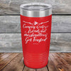 Camping where friends & marshmallows Get Toasted - Powder Coated Etched Tumbler