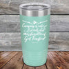 Camping where friends & marshmallows Get Toasted - Powder Coated Etched Tumbler