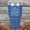 Camping where friends & marshmallows Get Toasted - Powder Coated Etched Tumbler