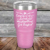 Camping where friends & marshmallows Get Toasted - Powder Coated Etched Tumbler