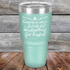 Camping where friends & marshmallows Get Toasted - Powder Coated Etched Tumbler