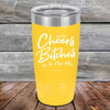 Cheers Bitches I'm the New Mrs. - Powder Coated Etched Tumbler