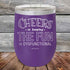 Cheers to keeping THE FUN in DYSFUNCTIONAL - Powder Coated Etched Tumbler