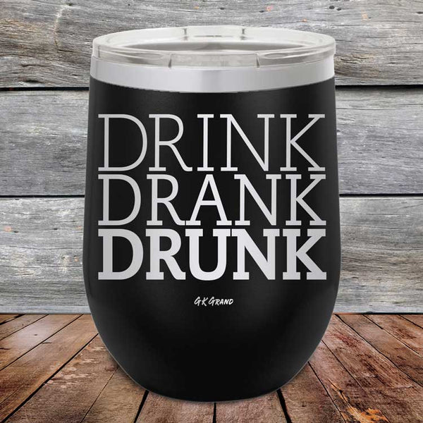 Drink Drank Drunk - Powder Coated Etched Tumbler