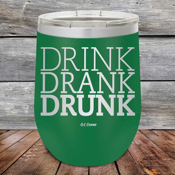 Drink Drank Drunk - Powder Coated Etched Tumbler