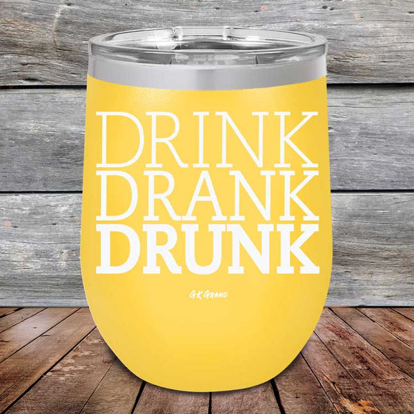 Drink Drank Drunk - Powder Coated Etched Tumbler