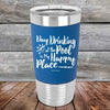 Day Drinking at the Pool is My Happy Place - Premium Silicone Wrapped Engraved Tumbler