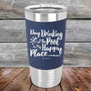 Day Drinking at the Pool is My Happy Place - Premium Silicone Wrapped Engraved Tumbler