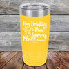 Day Drinking at the Pool is My Happy Place - Powder Coated Etched Tumbler