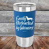 Easily Distracted by Wieners - 20 oz Premium Silicone Wrapped Engraved Tumbler