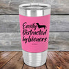 Easily Distracted by Wieners - 20 oz Premium Silicone Wrapped Engraved Tumbler