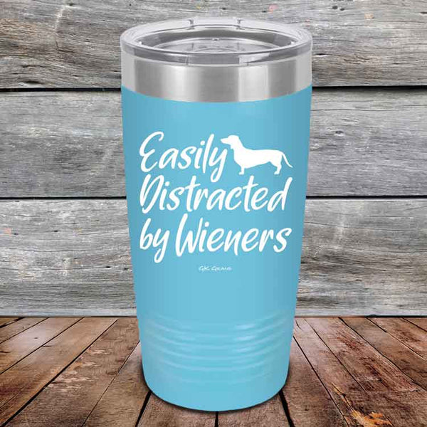 Easily Distracted by Wieners - 20 oz & 30 oz Powder Coated Etched Tumbler