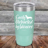 Easily Distracted by Wieners - 20 oz & 30 oz Powder Coated Etched Tumbler