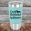 Easily Distracted by Wieners - 20 oz Premium Silicone Wrapped Engraved Tumbler