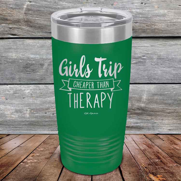 Girls Trip is Cheaper than Therapy - 30 oz Powder Coated Etched Tumbler