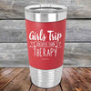 Girls Trip is Cheaper than Therapy - 20 oz Premium Silicone Wrapped Engraved Tumbler